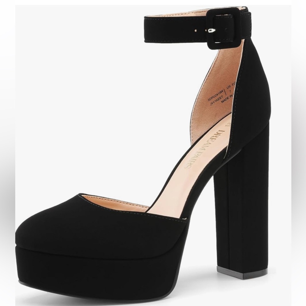 Elegant Black Platform Heels